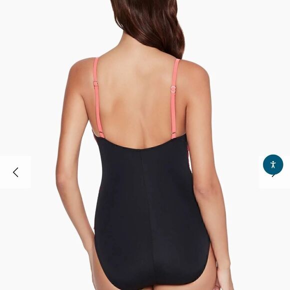 CORAL TROPICS BY APOLLO SWIMWEAR Cut Out One Piece Swim Suit - Picture 4 of 6